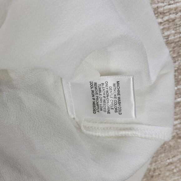 Kate & Sam Eyelet Lace Dress Womens Medium White Embroidered Lined Boho Cottage - Picture 12 of 15